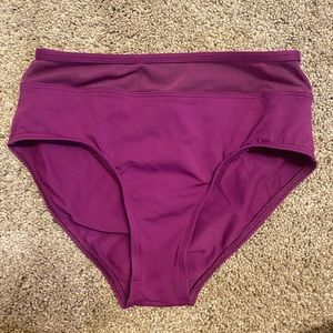 Lulli Dancewear purple high waisted briefs girls size 12